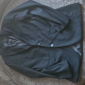 Isaac Mizrahi Boys Black Blazer with Red Polka Dot Lining